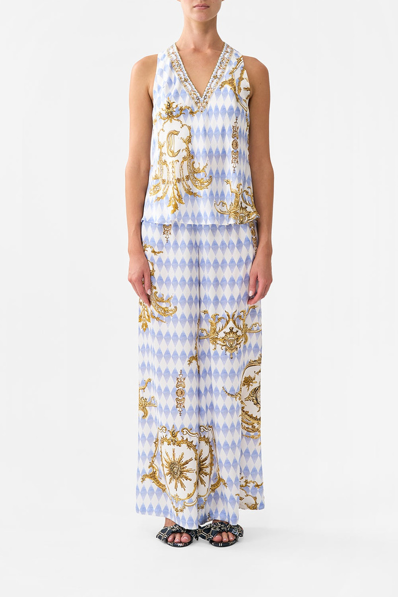 CAMILLA V NECK TOP WITH KNOT BACK outlook