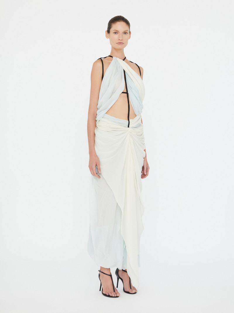 Latticed Lace Drape Torrent Dress 3