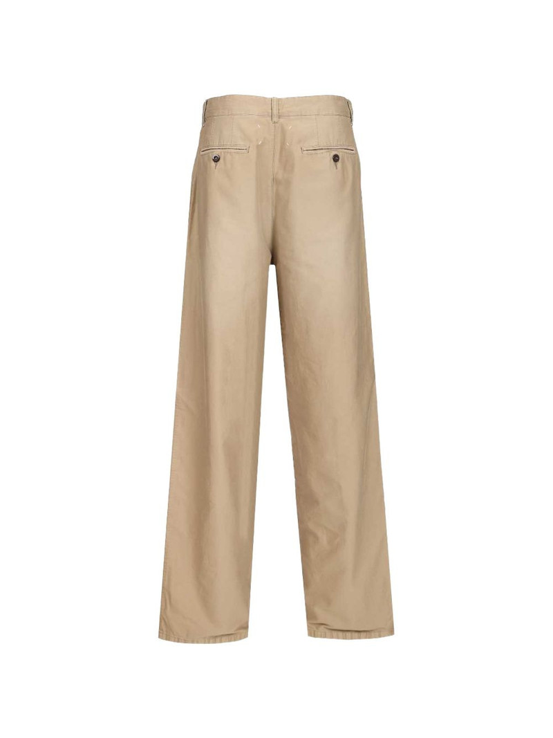 Maison Margiela pleated cotton trousers outlook