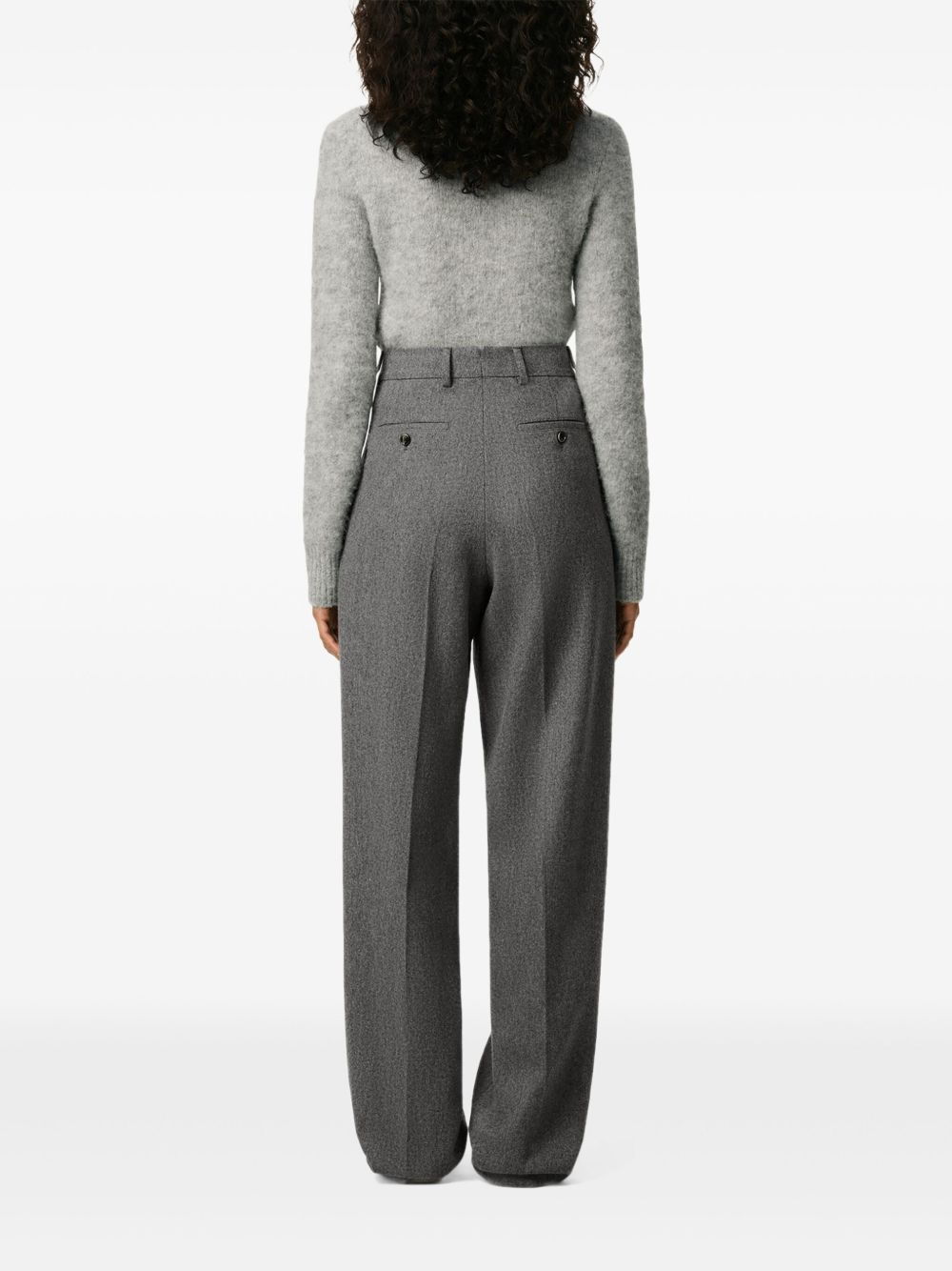 wool large-fit trousers - 4