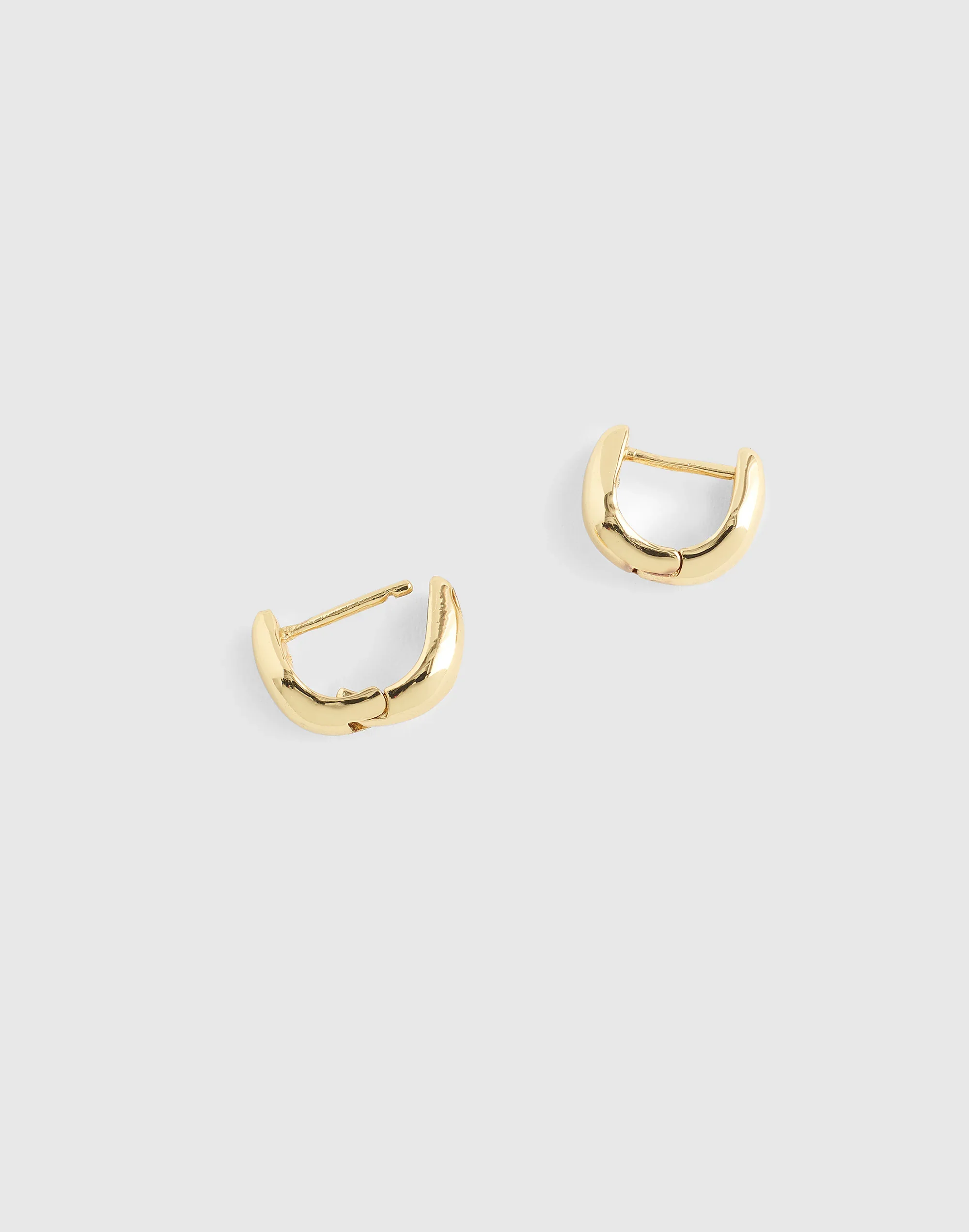 Sculptural Huggie Hoop Earrings - 1
