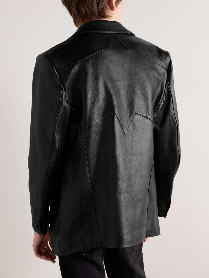 Go To Dallas Panelled Leather Blazer 4