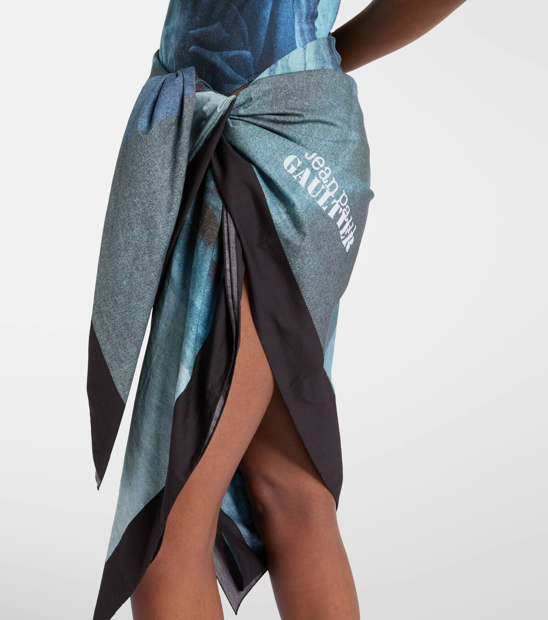 Printed cotton beach cover-up - 4