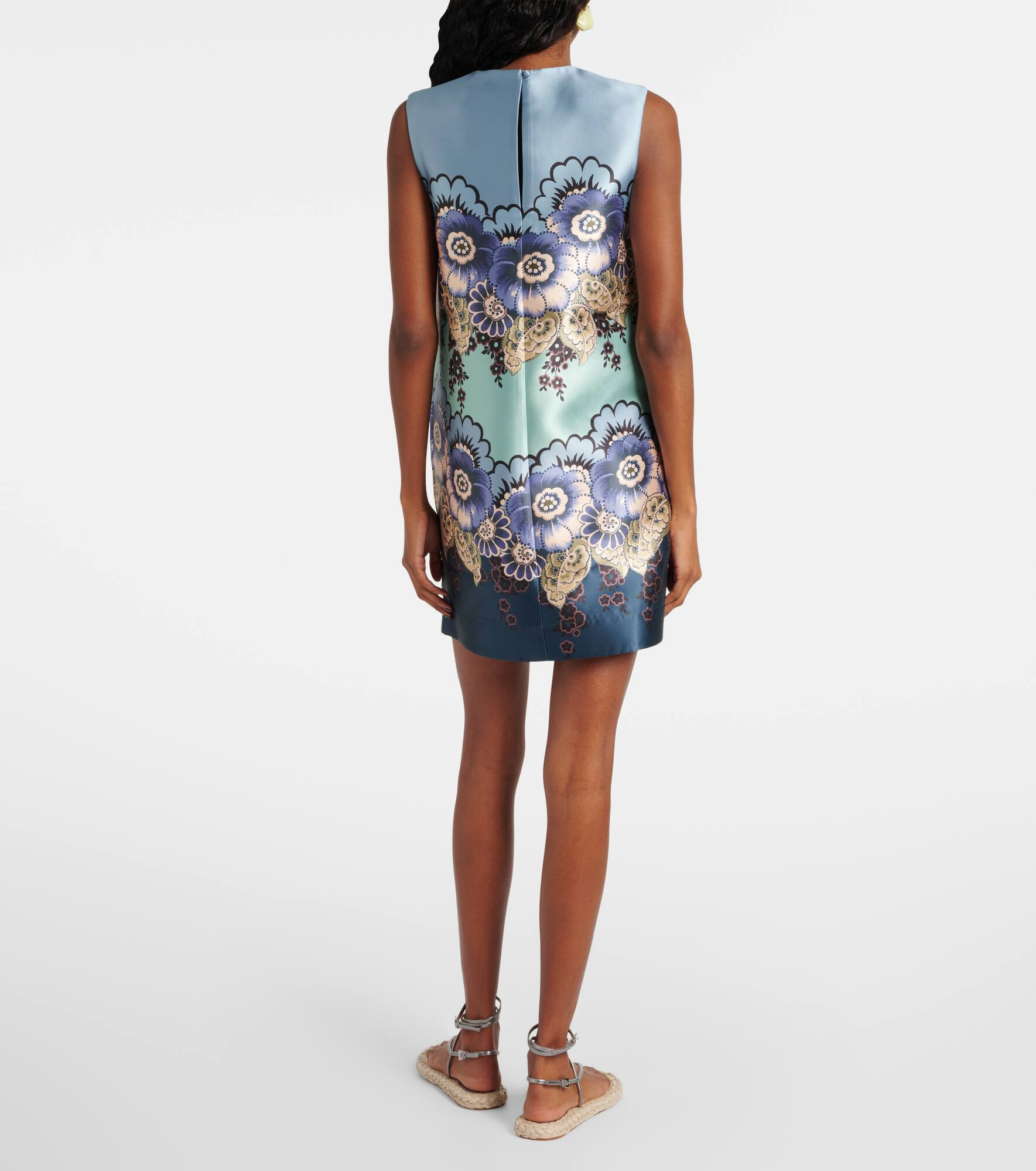 Floral satin minidress - 3