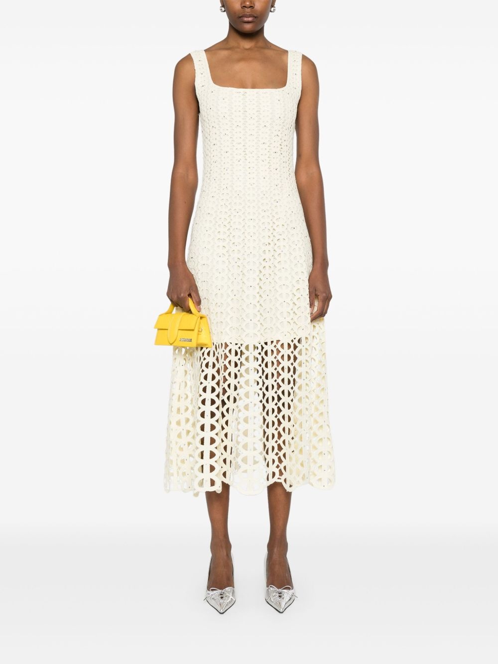 open-knit midi dress - 2