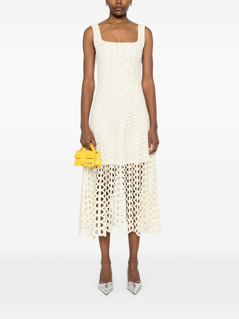maje open-knit midi dress outlook