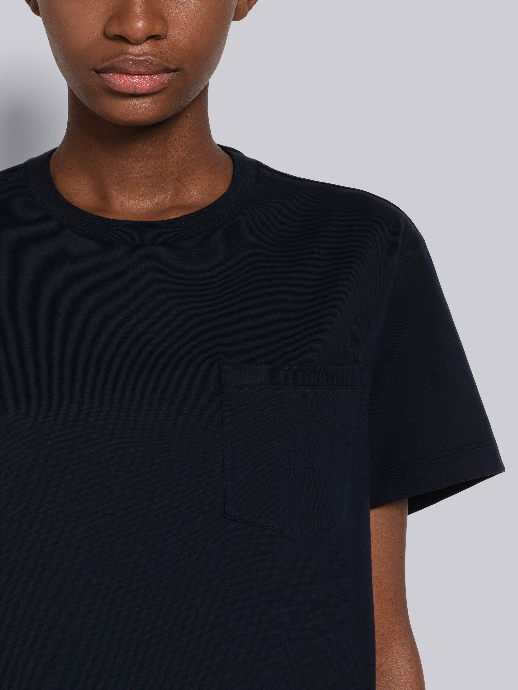 Thom Browne Midweight Jersey Boxy Short Sleeve Pocket Tee