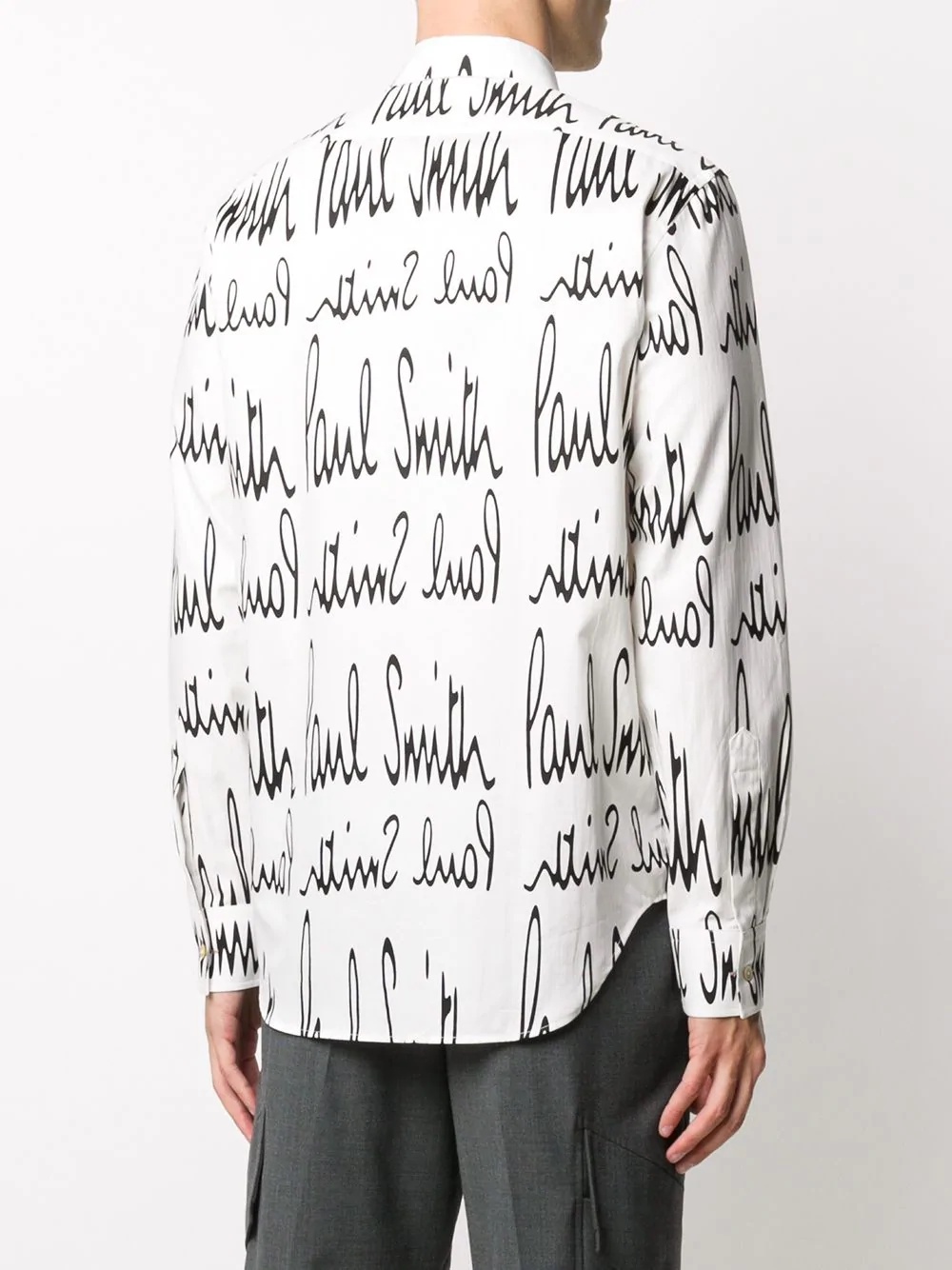 logo print buttoned shirt - 4