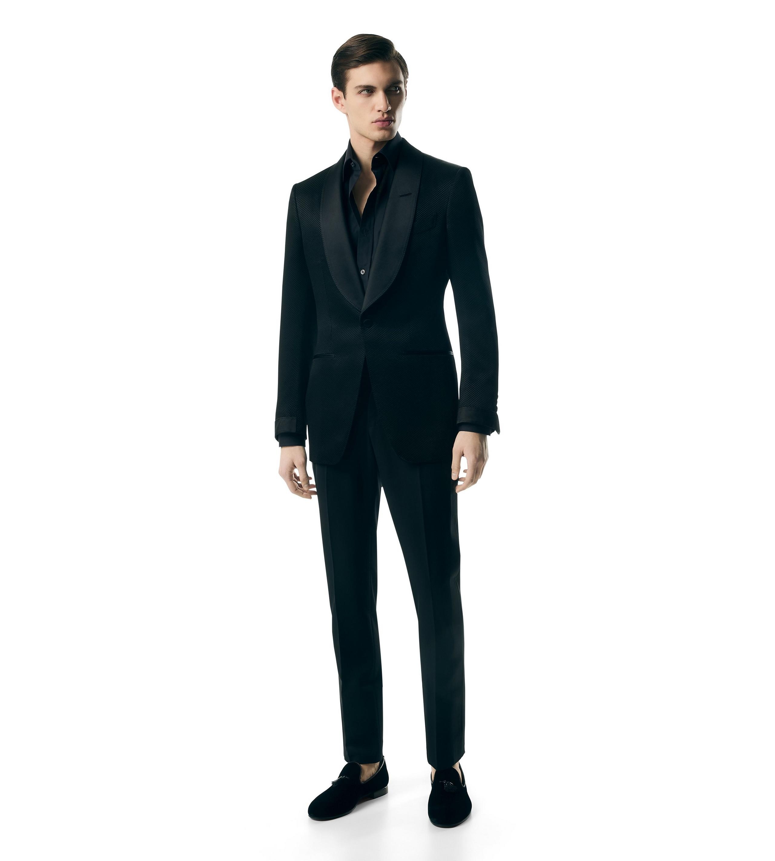 HONEYCOMB VISCOSE ATTICUS COCKTAIL JACKET - 2
