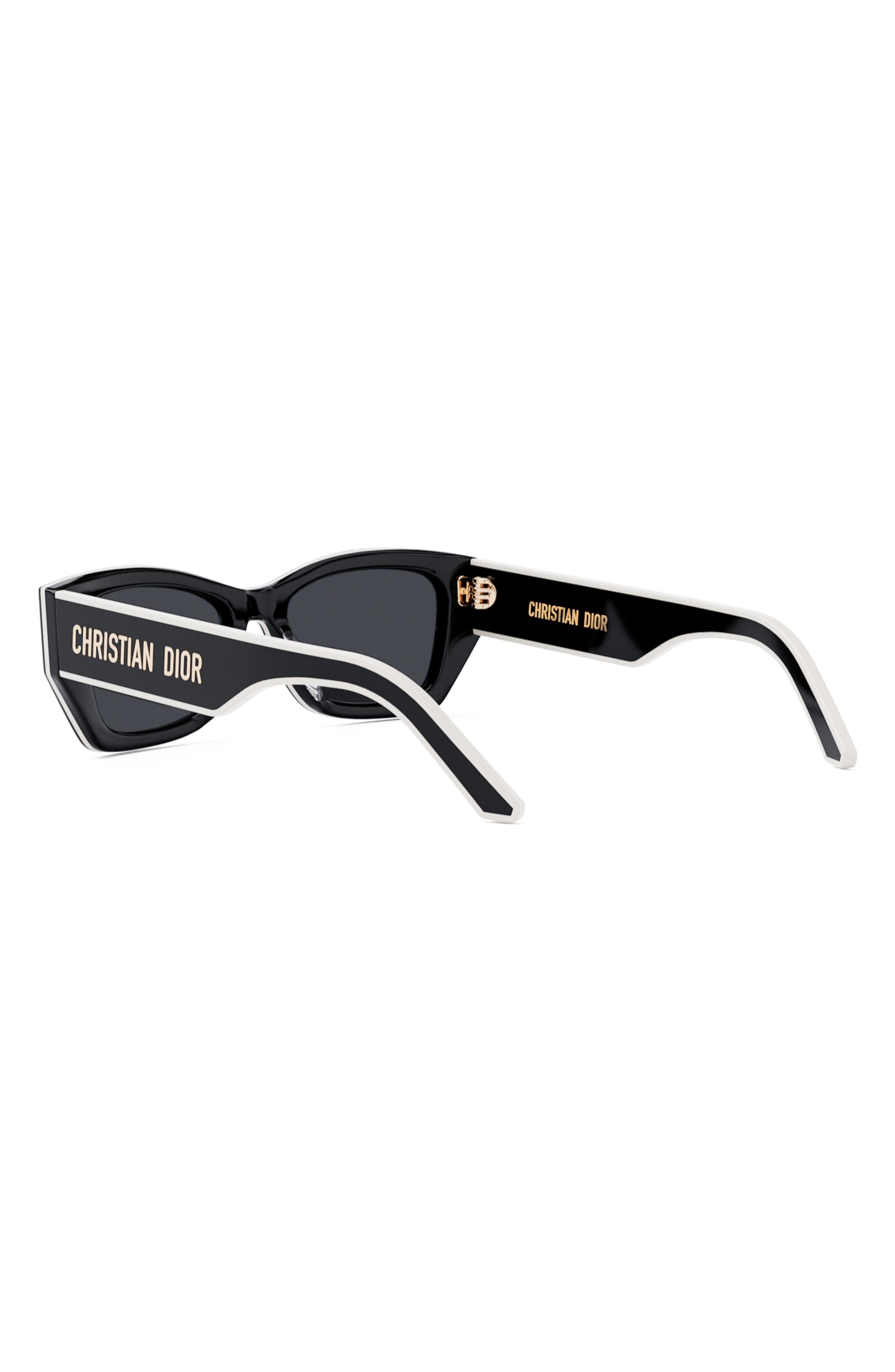 'DiorPacific S2U 53mm Rectangular Sunglasses in Shiny Black /Smoke at Nordstrom - 8