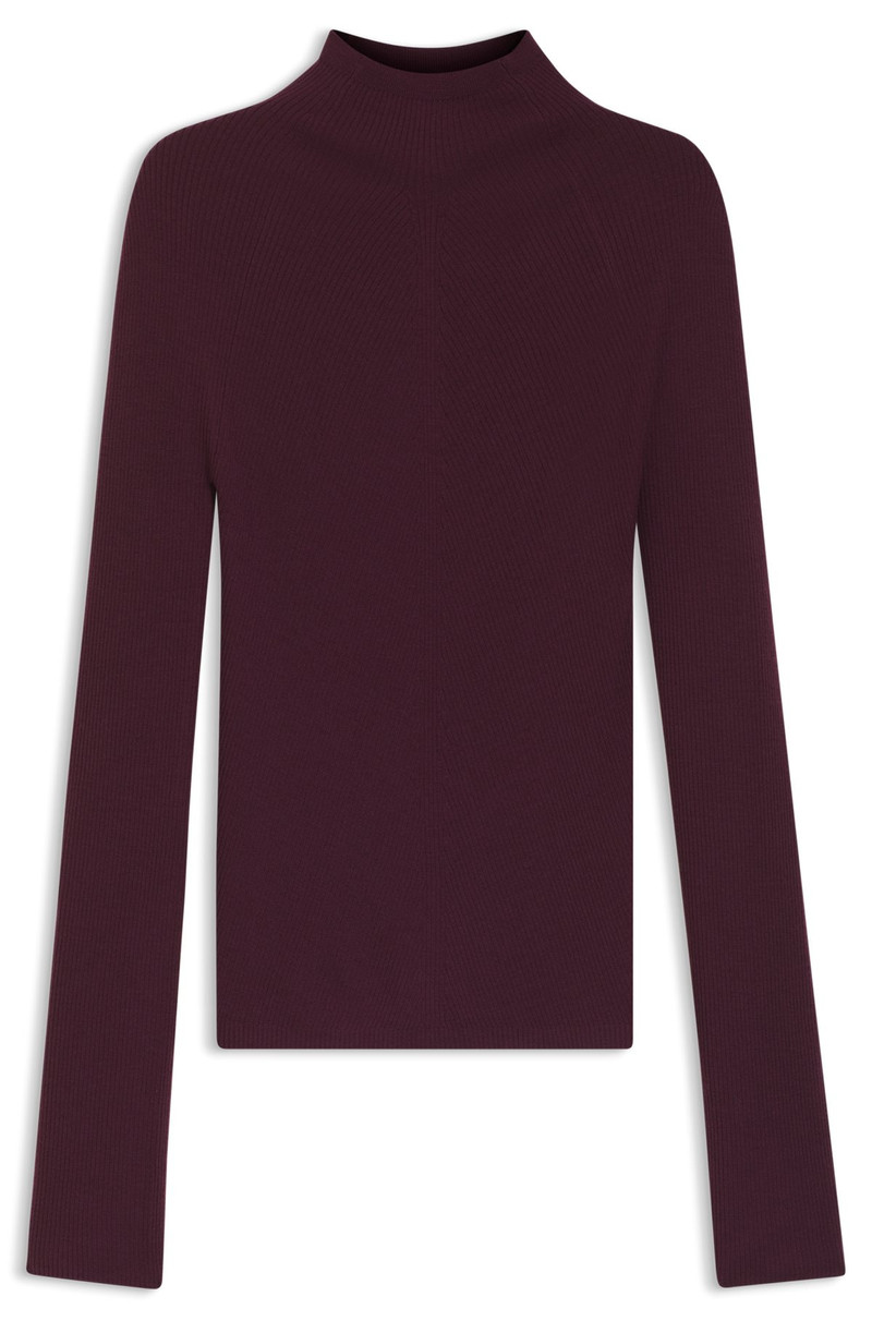MIXED-RIBBING SWEATER IN VIRGIN WOOL 1