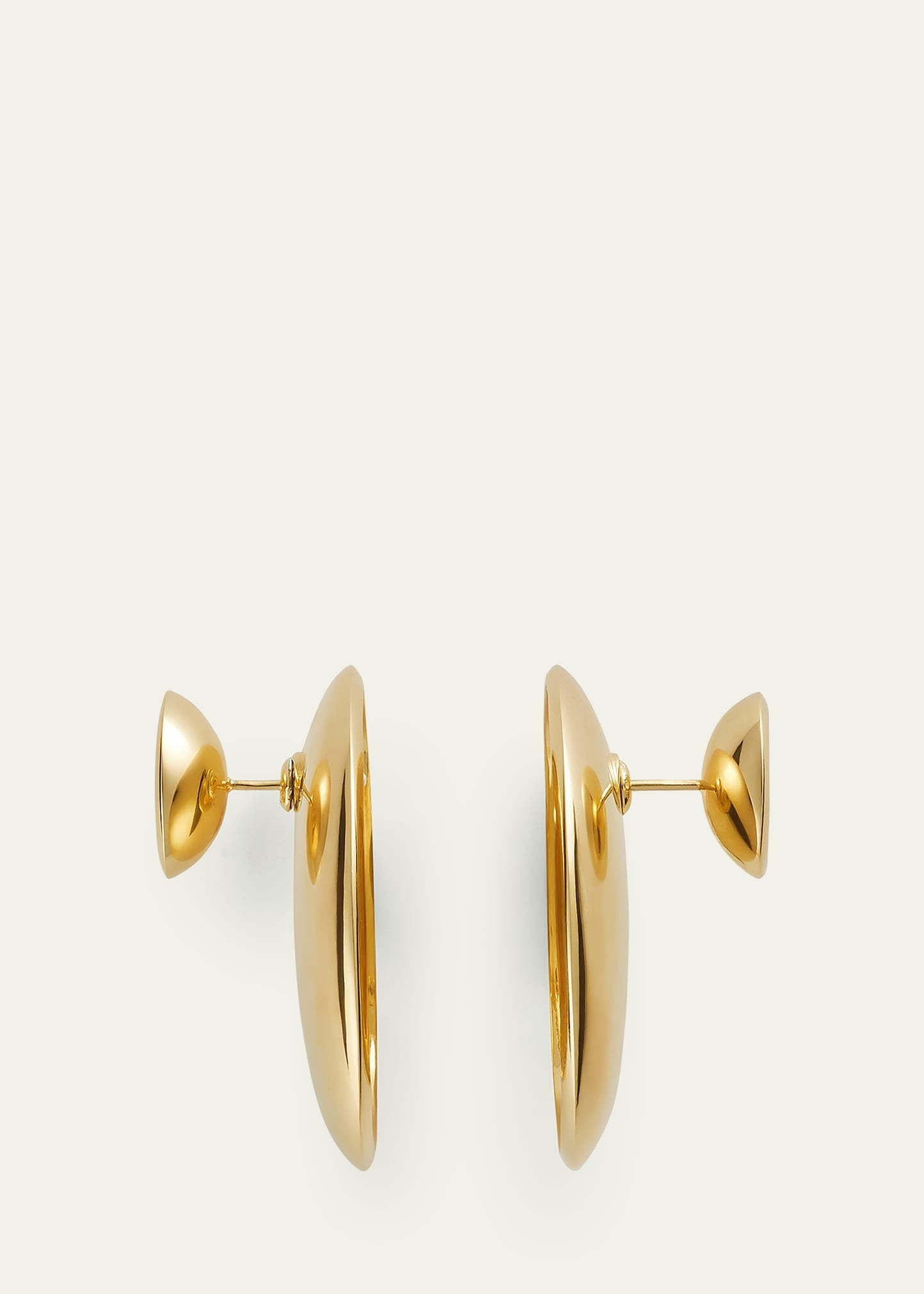 Concave 18K Gold-Finish Sterling Silver Bird Earrings - 3