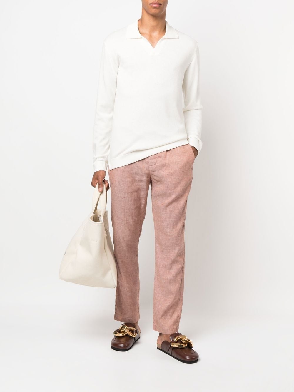 knitted long-sleeve polo shirt - 2