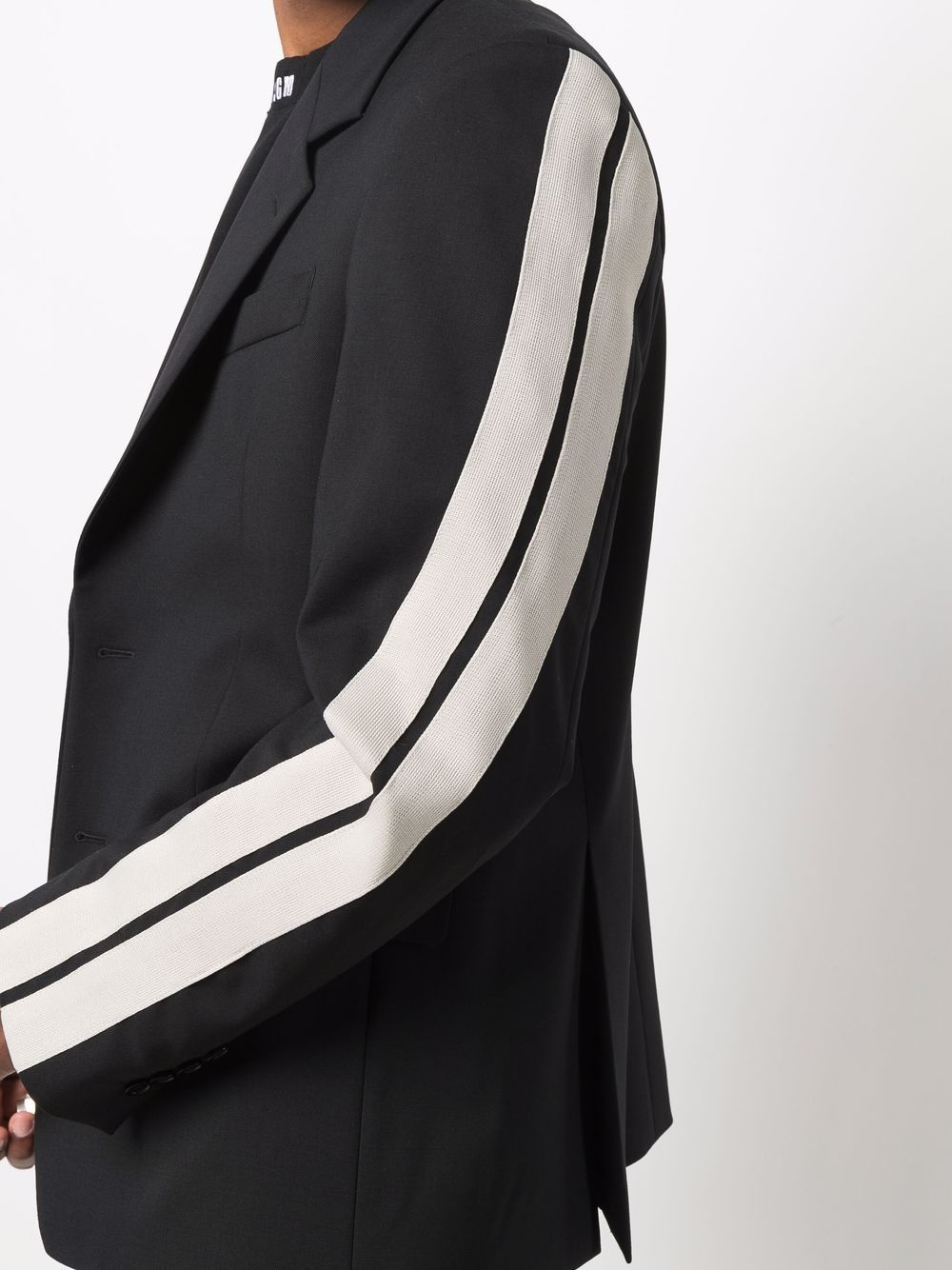 side stripe detail blazer - 5