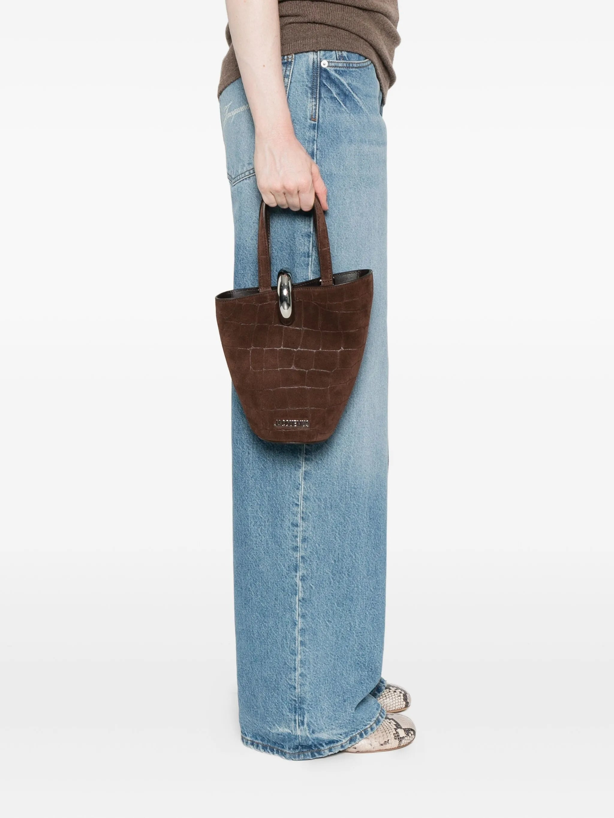 Jacquemus Crocodile-effect Ring-detail Tote Bag - 4