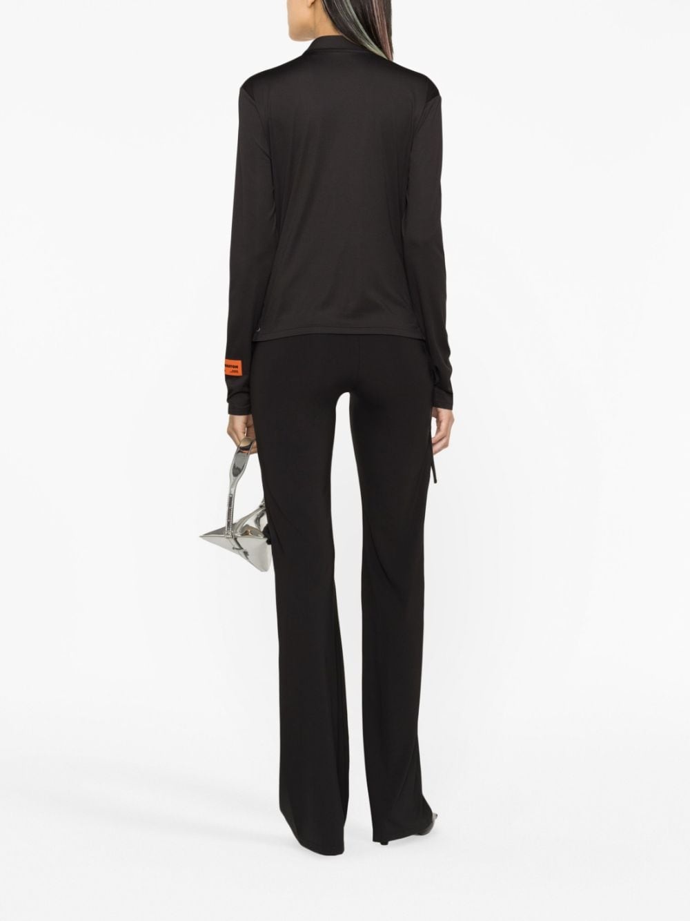 lace-up ruched shirt - 3
