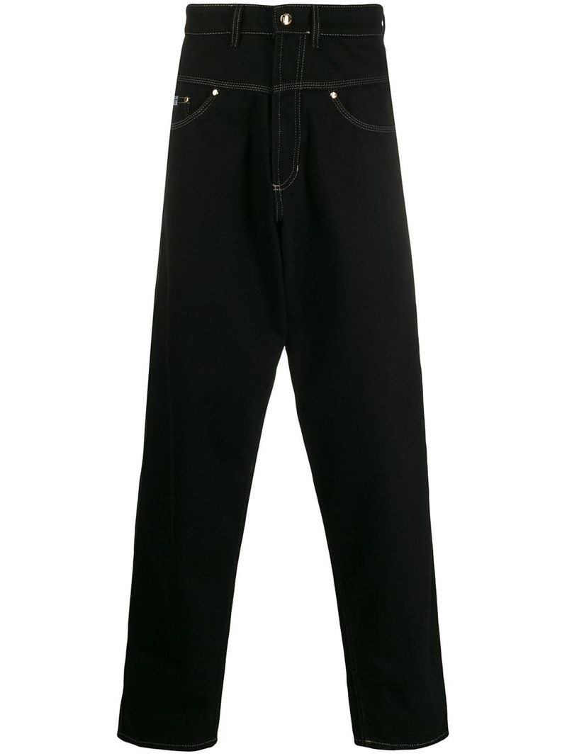 drop crotch wide leg jeans 1