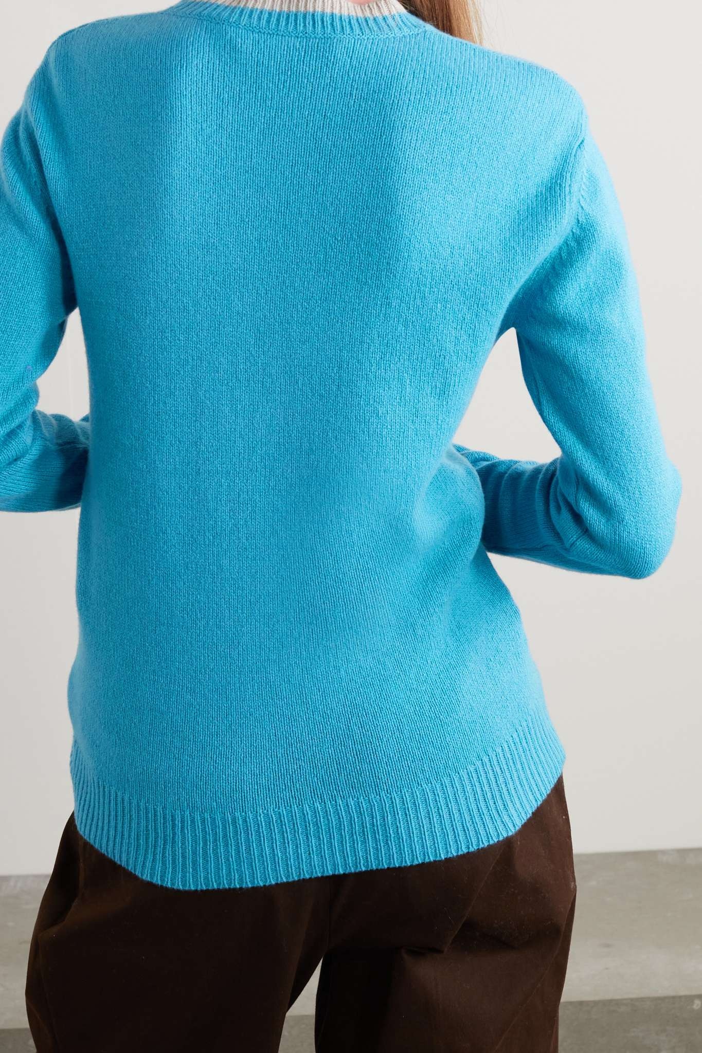 Intarsia recycled cashmere and wool-blend sweater - 3