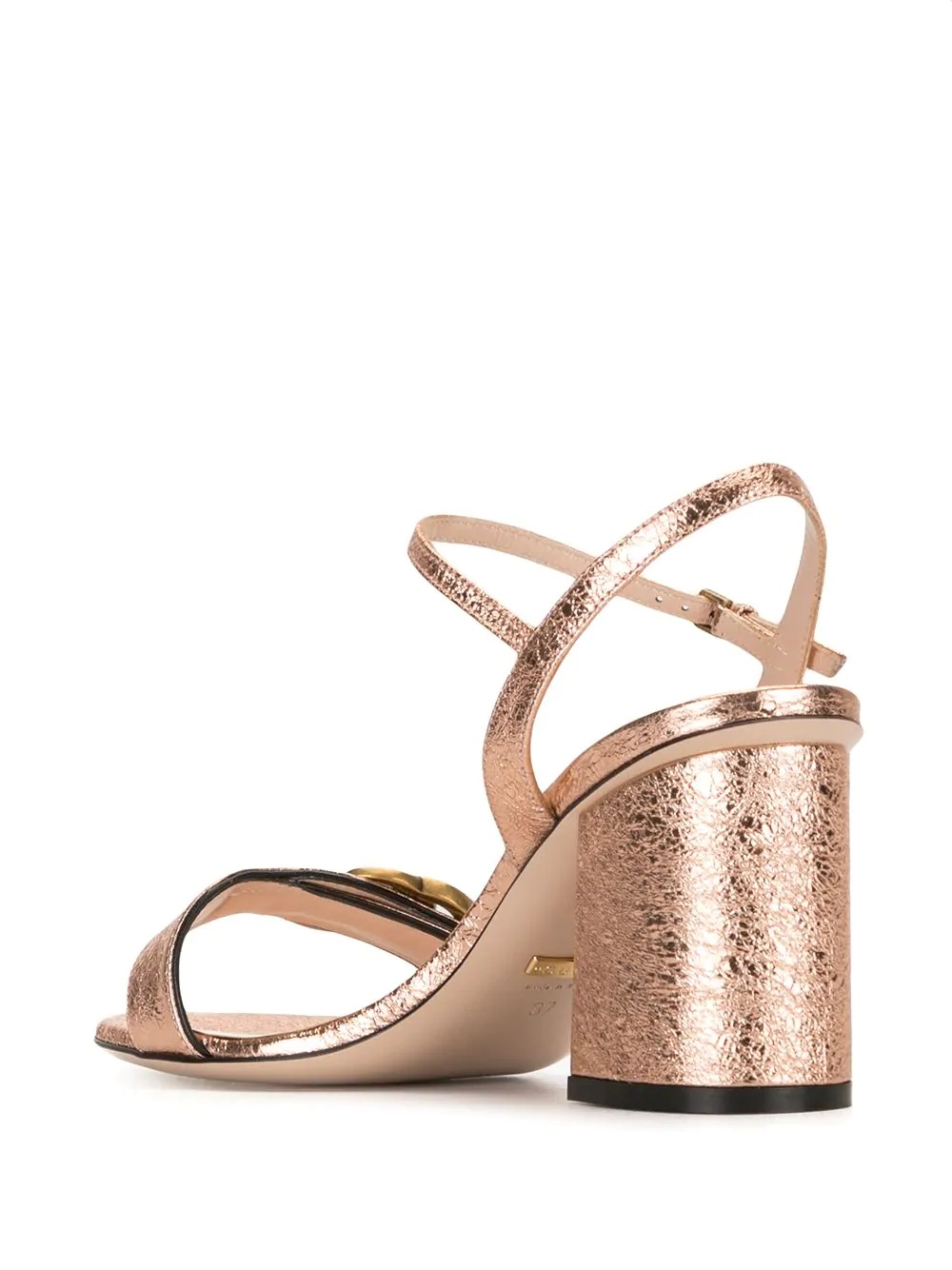 metallic block-heel sandals - 3