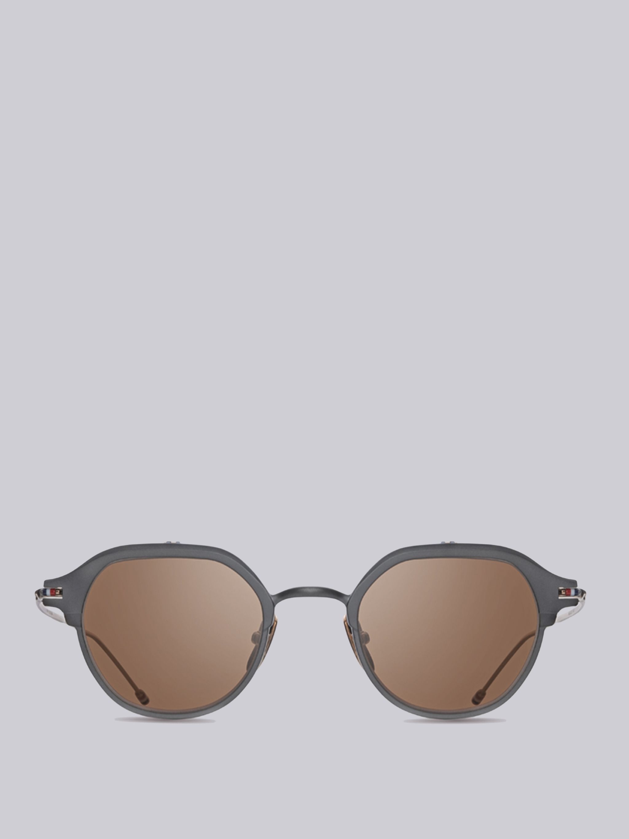 TB812 - Black Iron Rectangular Aviator Sunglasses - 1