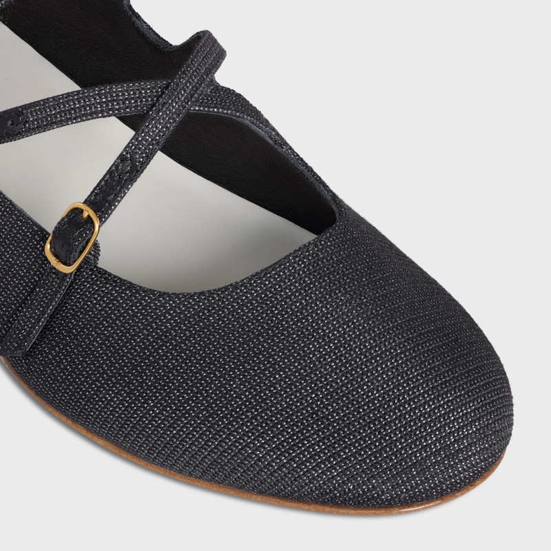 LES BALLERINES CELINE CRISS-CROSS BABIES BALLERINA in LUREX FABRIC 4