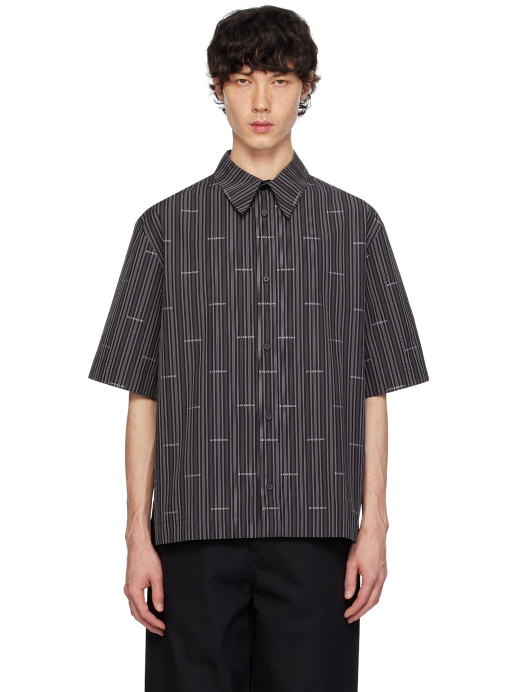 Black Striped Shirt - 1