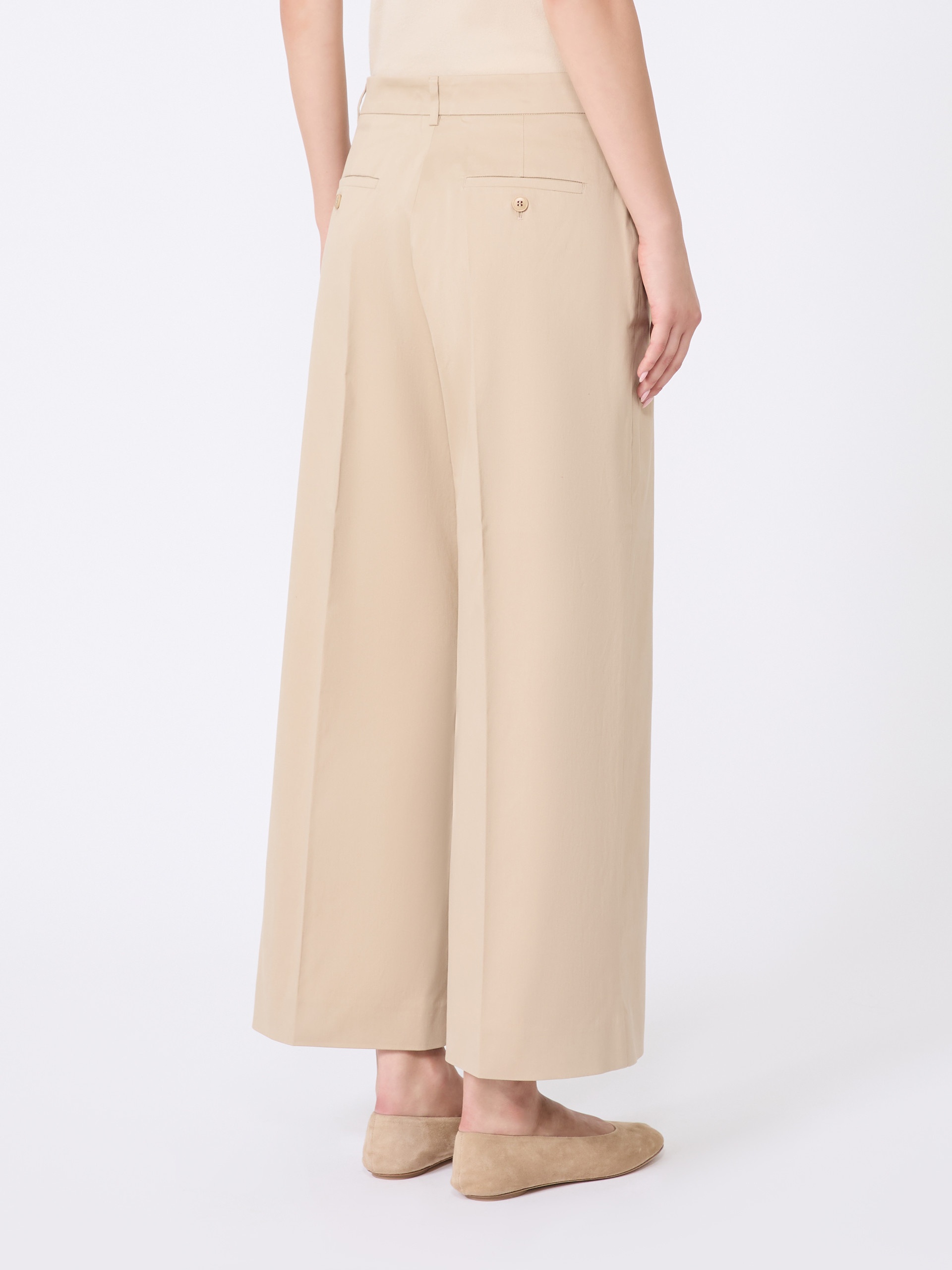 URIAL Cotton satin cropped trousers - 4