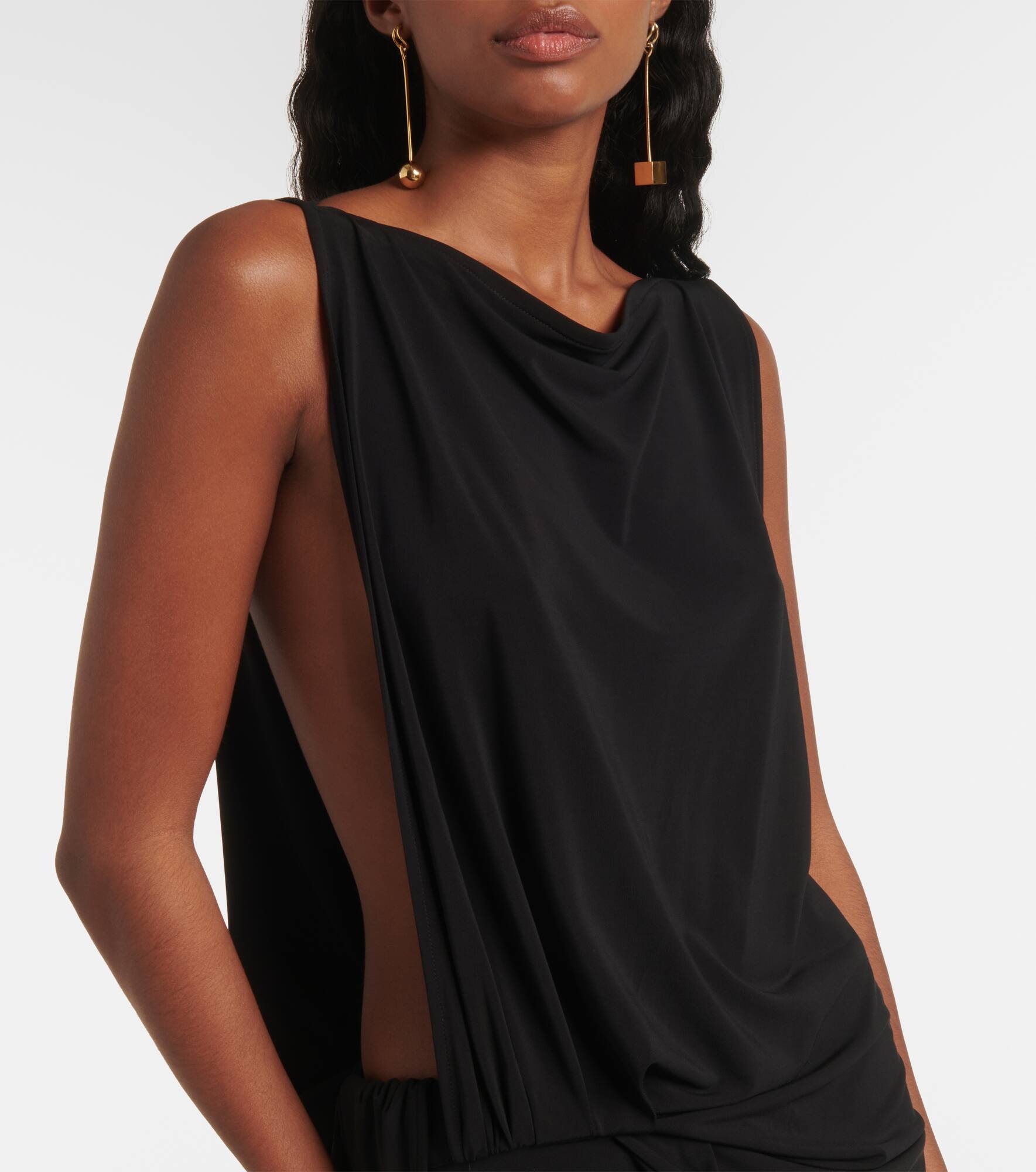 Peplo draped jersey maxi dress - 4