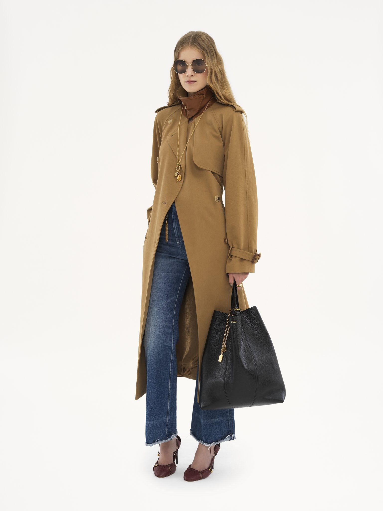 LARGE CHLOÉ SPIN TOTE BAG IN GRAINED LEATHER - 8