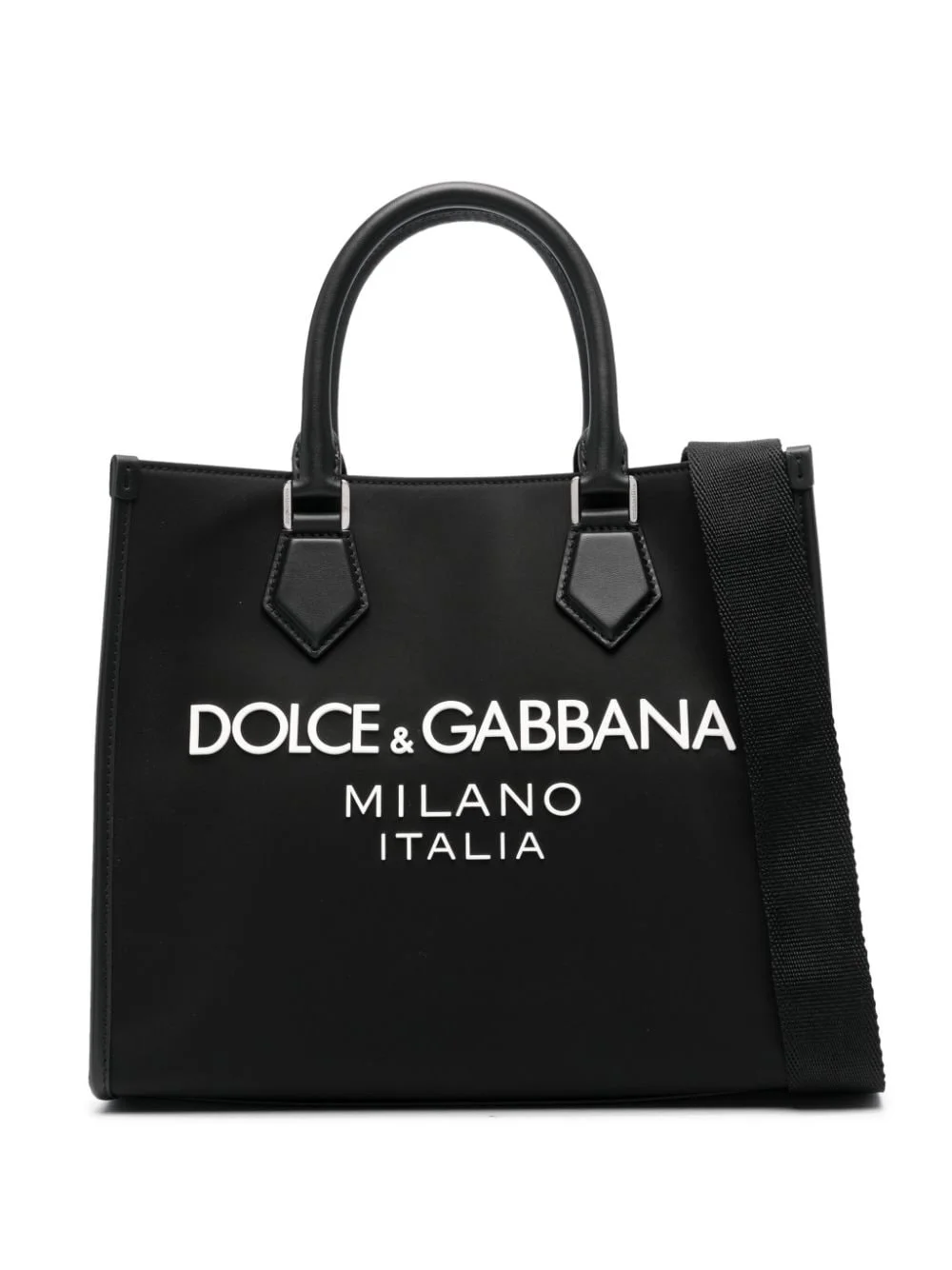 logo-embossed canvas tote bag - 1