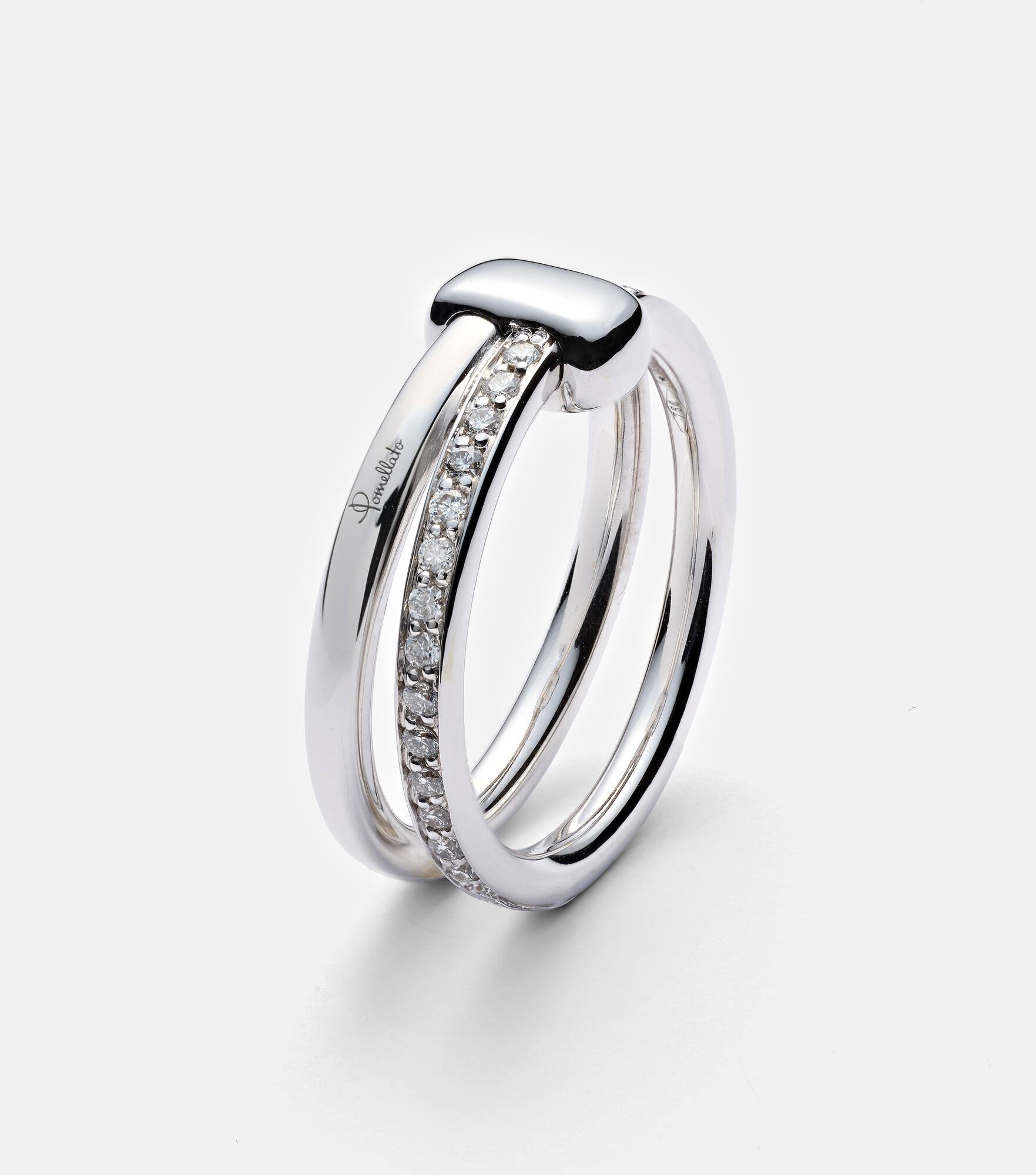 Pomellato Together 18kt white gold ring with diamonds - 4