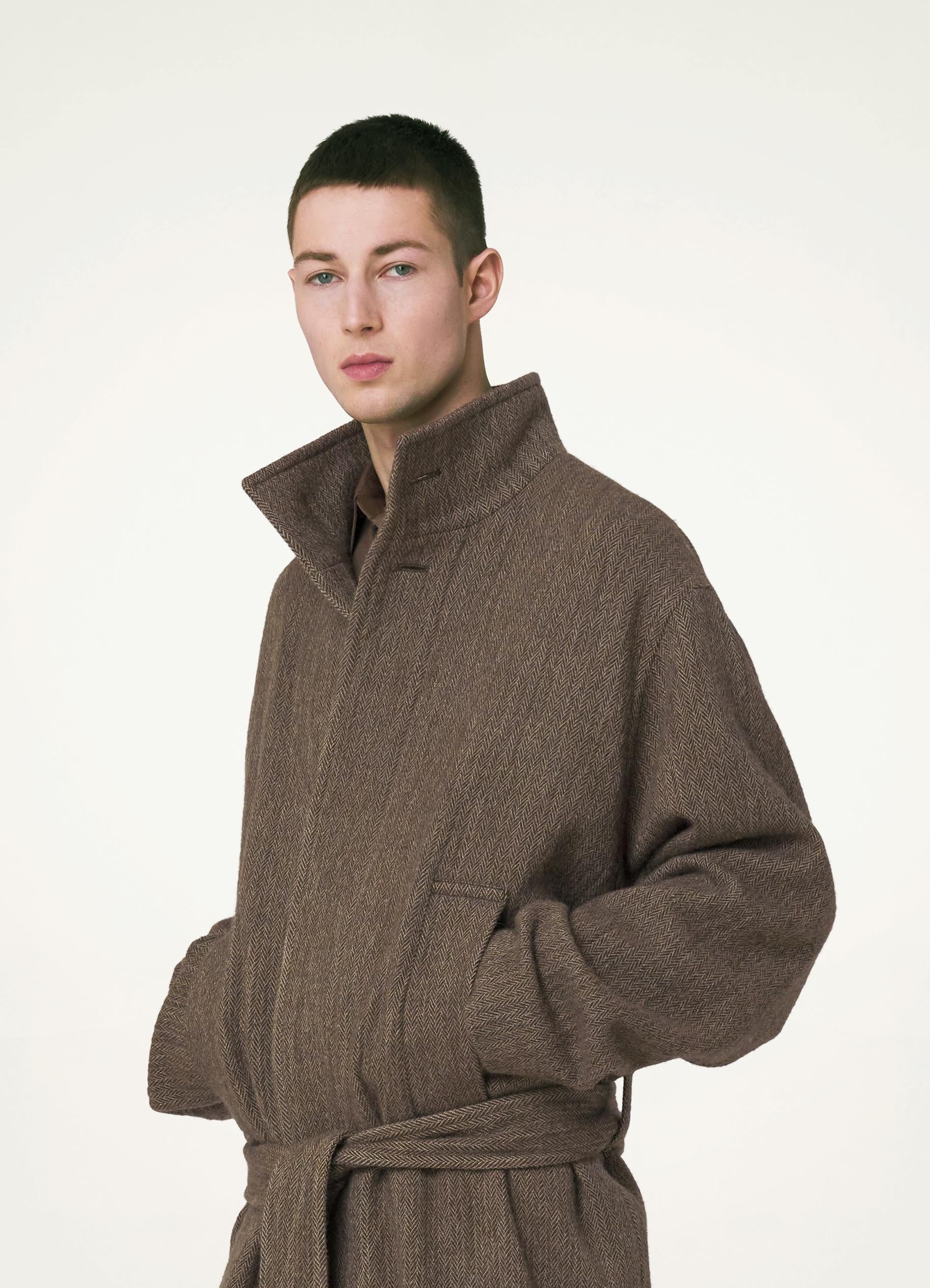 BATHROBE COAT
HERRINGBONE WOOL ALPACA - 4