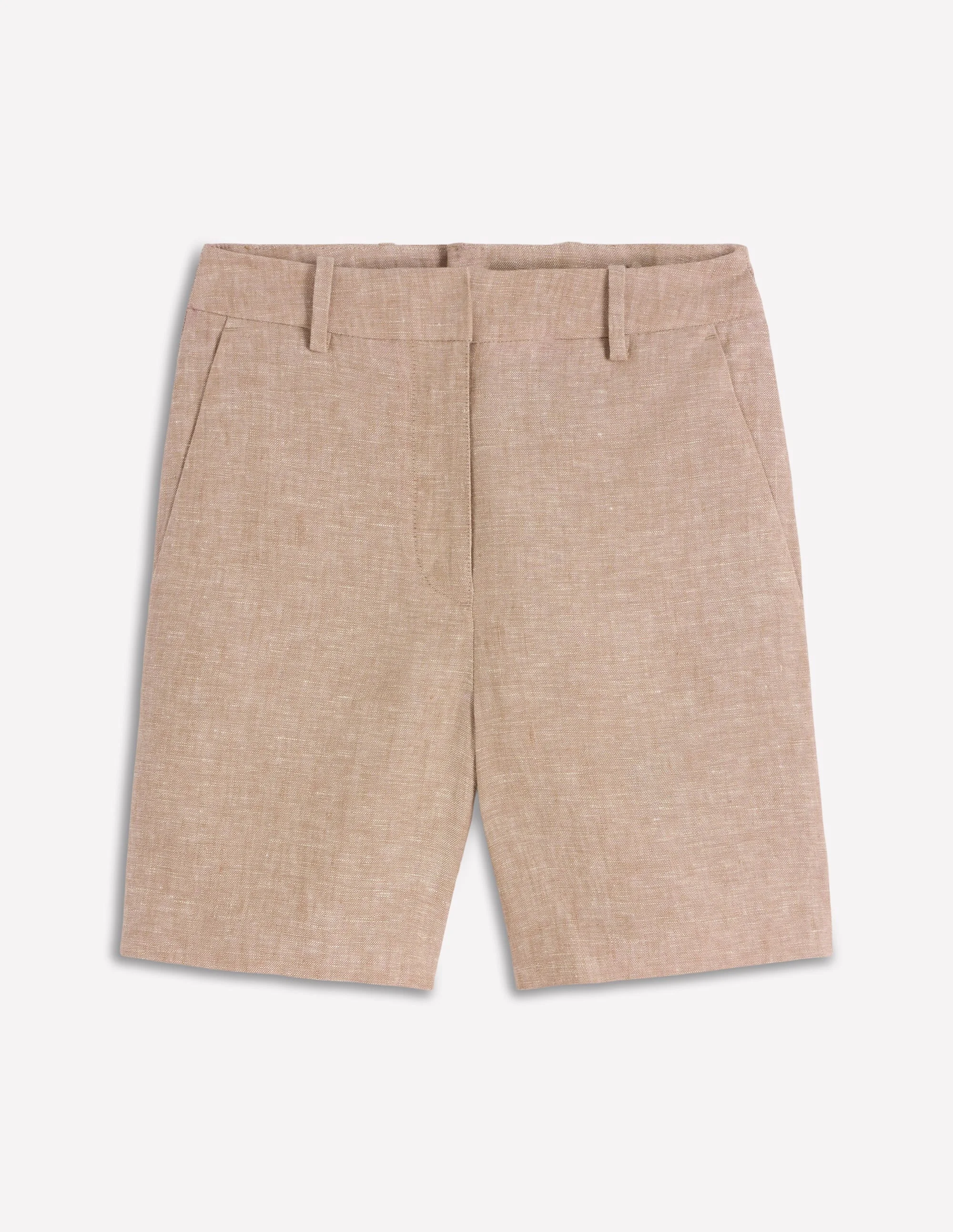 Belgravia Linen Shorts-Amphora Chambray - 1