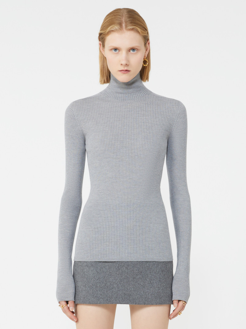 NIAGARA Wool mock polo-neck sweater 3