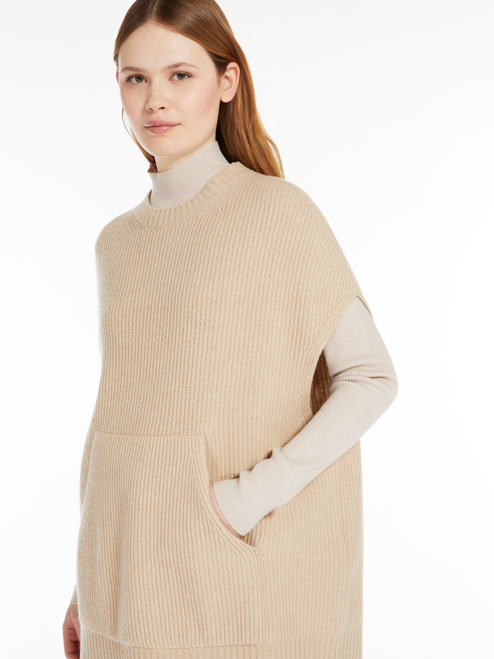 CREA Rib-knit cape - 5