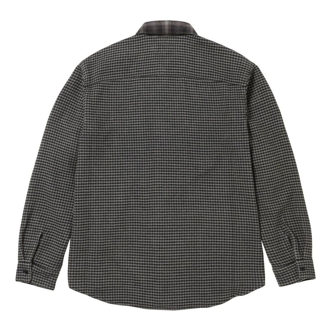 Supreme Houndstooth Plaid Flannel Shirt 'Black Grey' SUP-FW23-261 - 2
