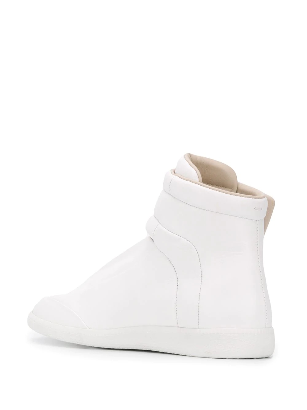 high-top leather sneakers - 3