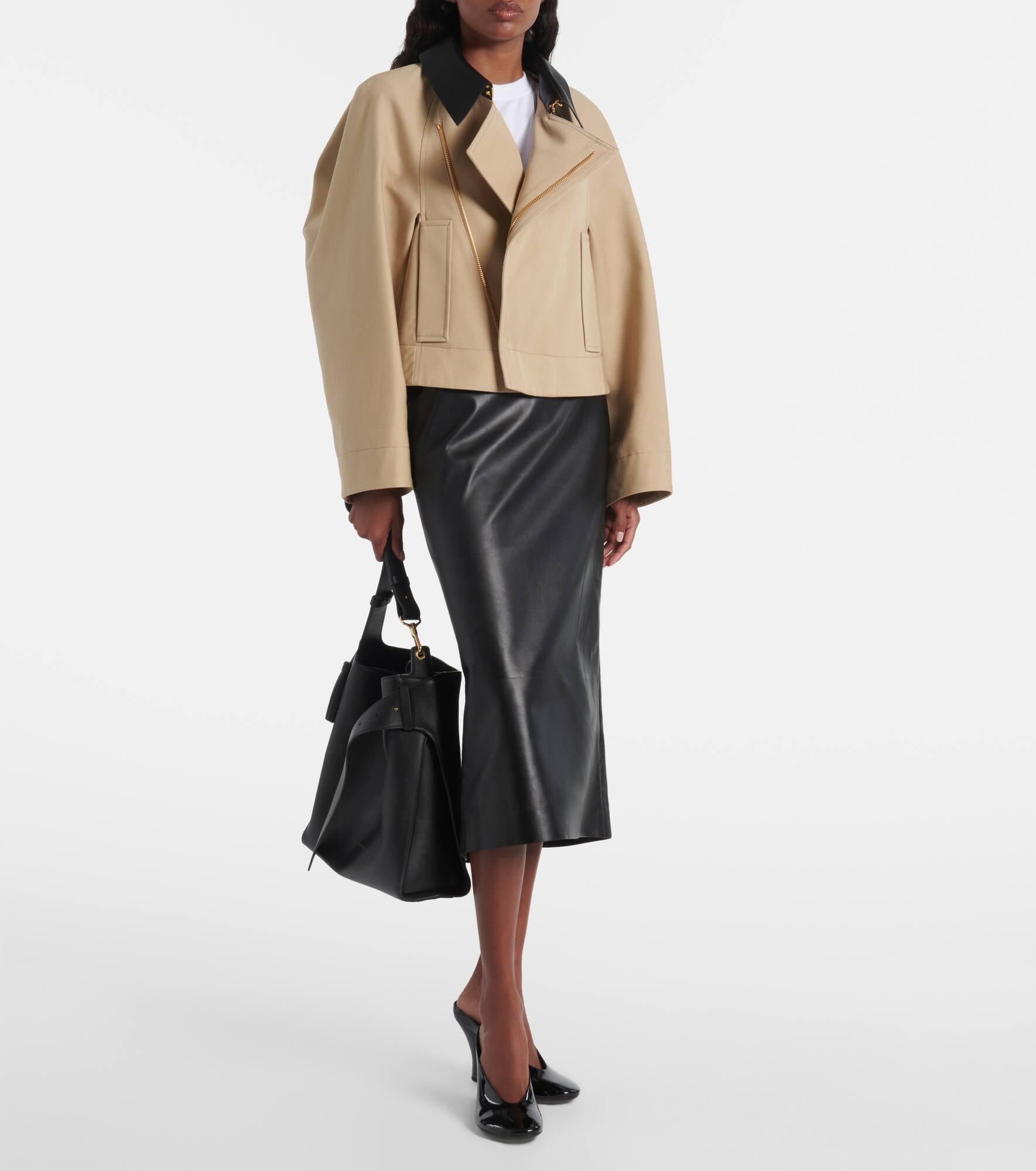 Cropped cotton and wool jacket - 2