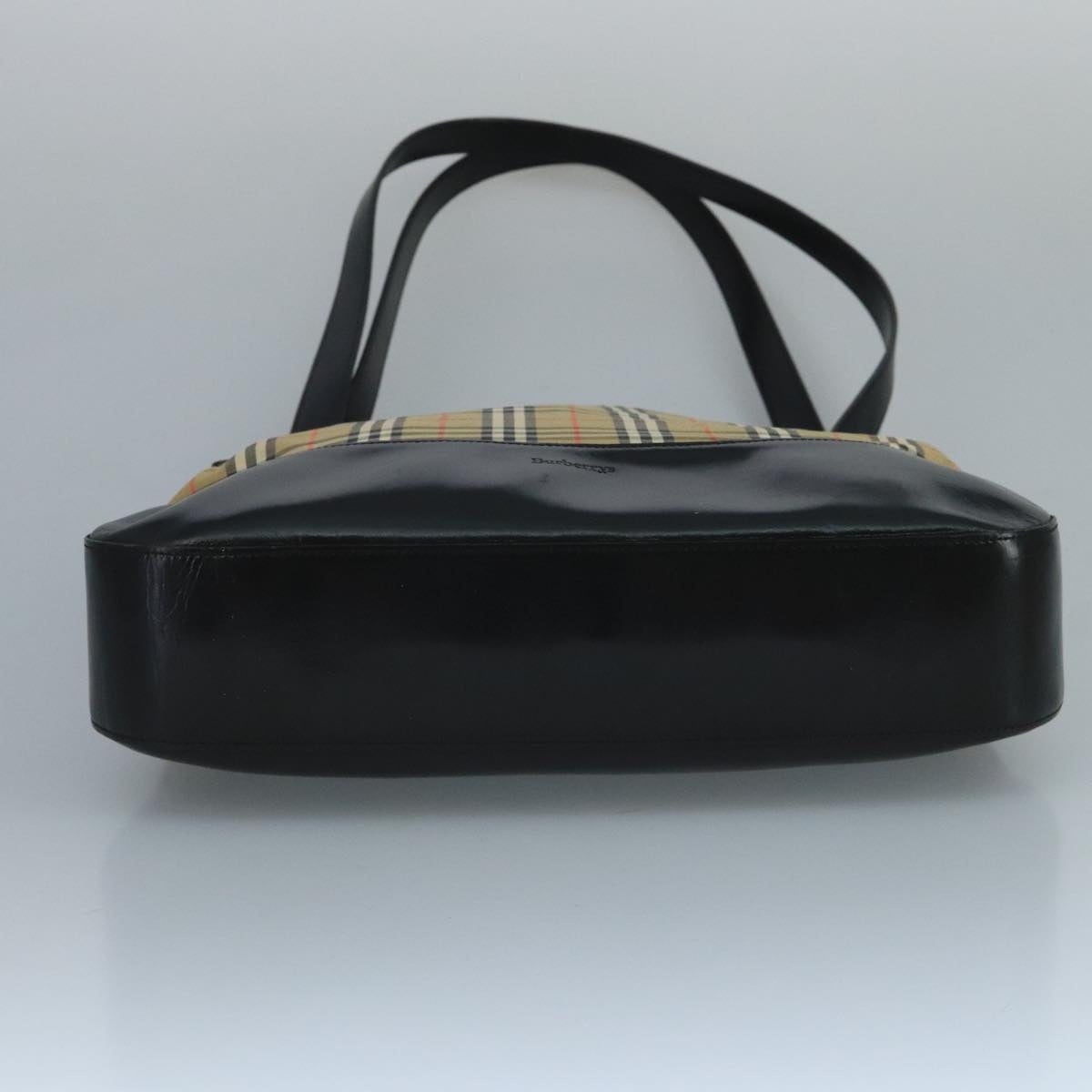 Burberry Nova Check Tote Bag Canvas Leather Beige - 5