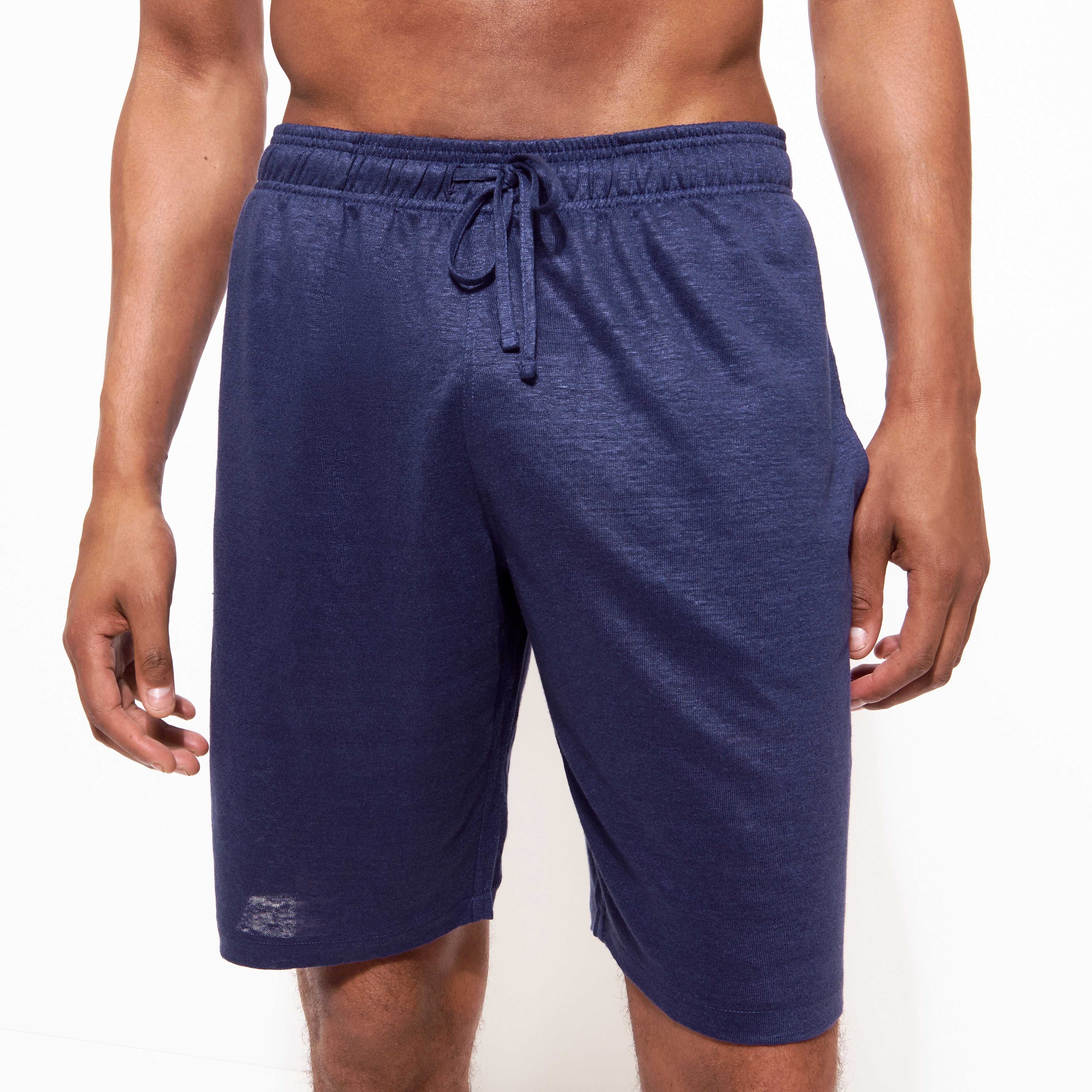 Unisex Linen Bermuda Shorts Solid - 8
