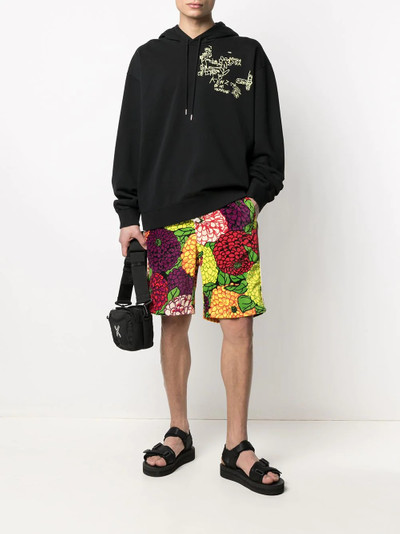 KENZO drawing-print drawstring hoodie outlook