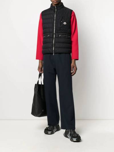 Moncler logo-patch padded gilet outlook