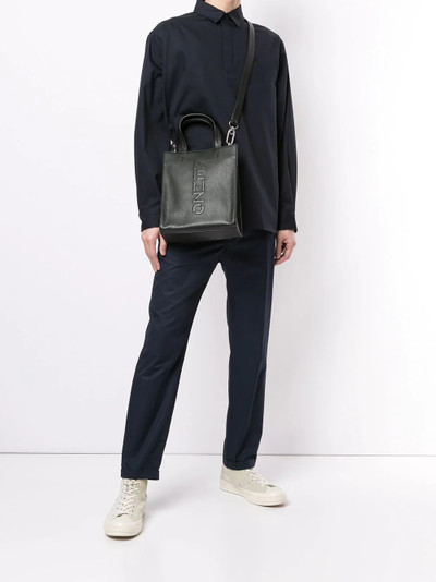 KENZO embossed logo leather shoulder bag outlook