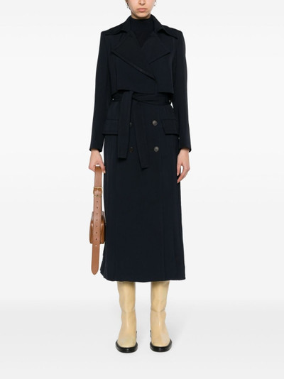 Sandro multiple-slits belted trench coat outlook