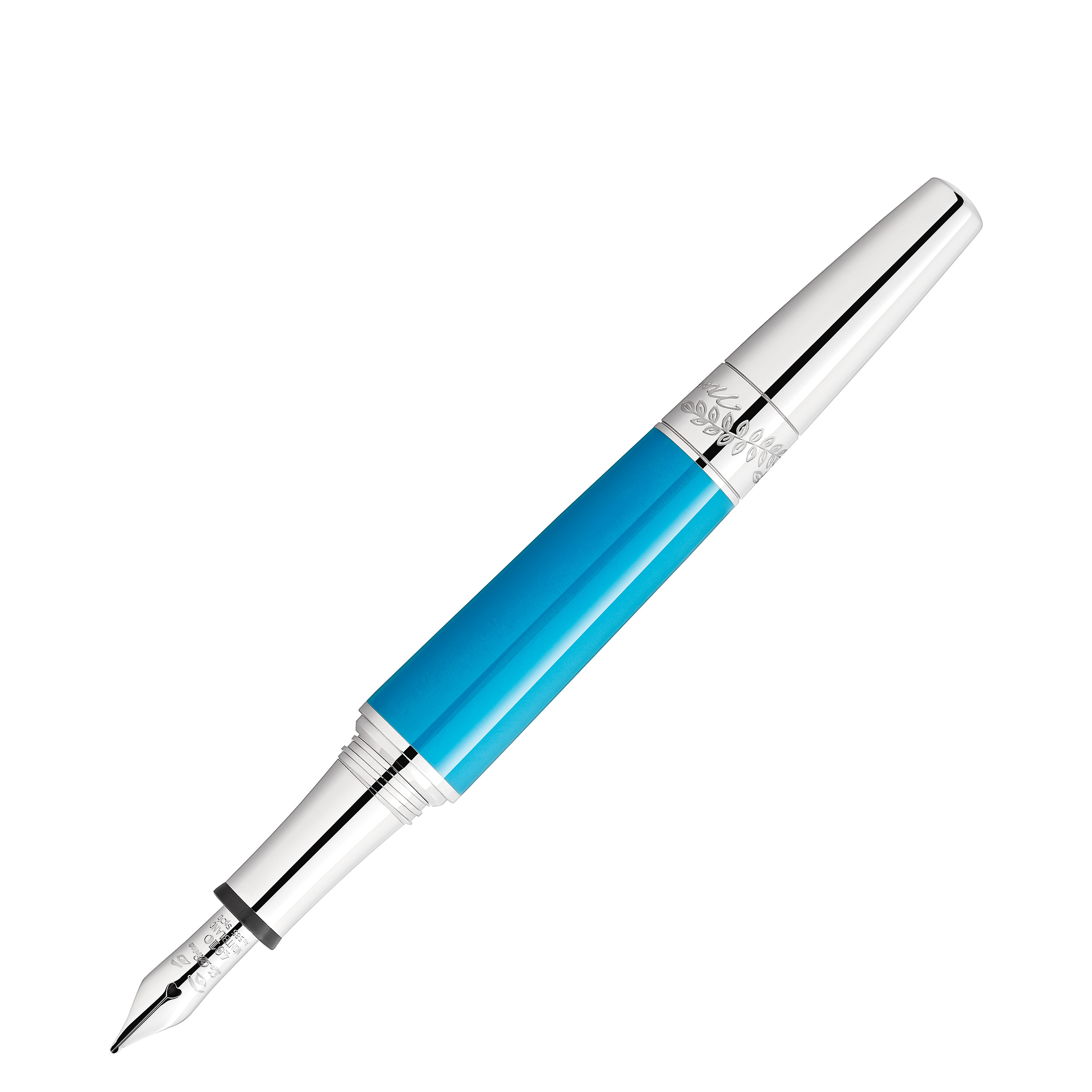MONTBLANC MARIA CALLAS SPECIAL EDITION TURQUOISE-COLOURED FOUNTAIN PEN - 5