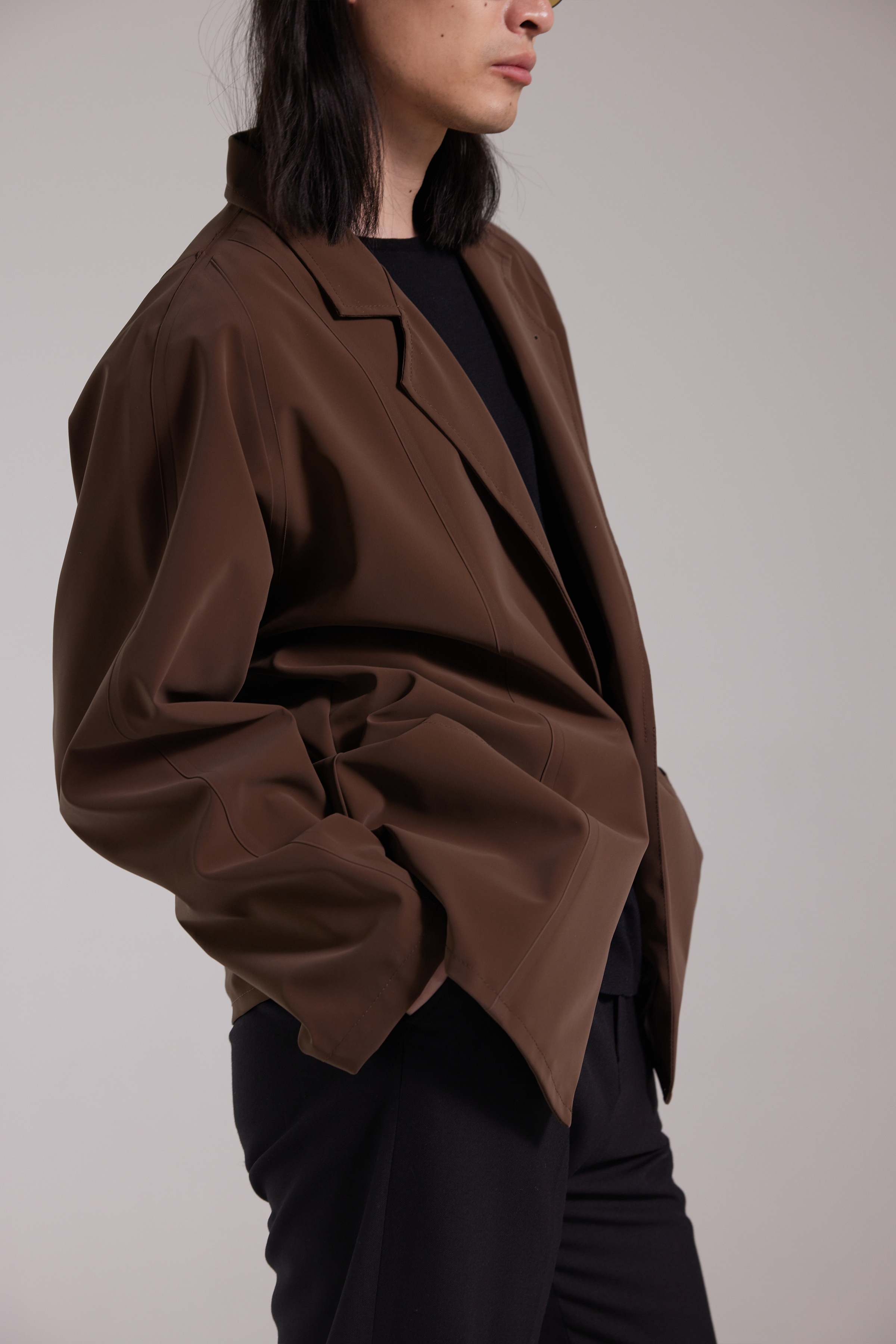 Moberg Matte Blazer Dark Brown - 4