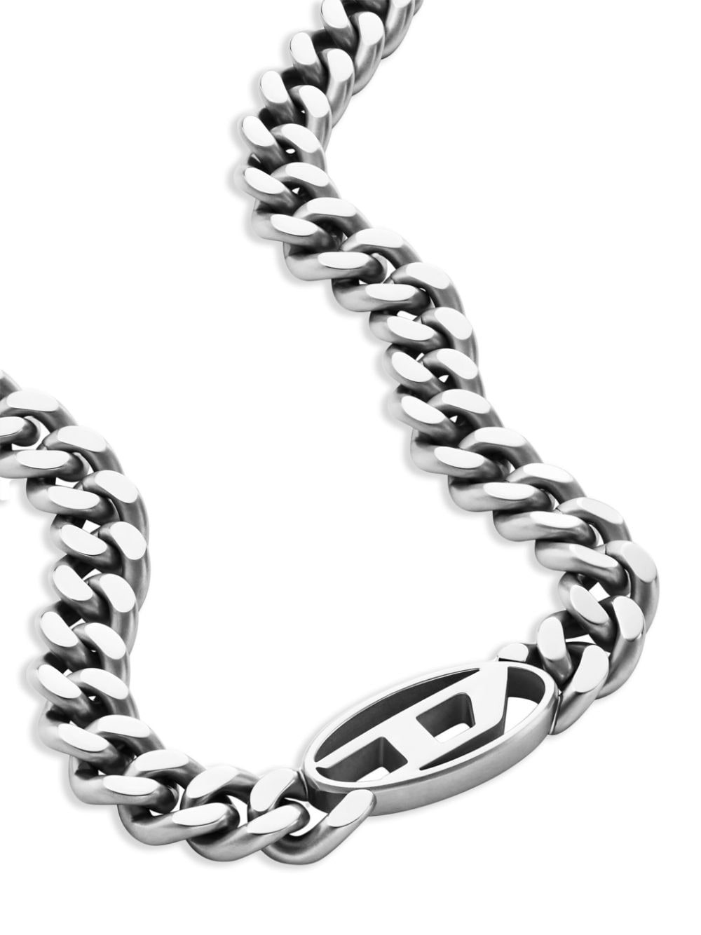 Oval D curb-chain necklace - 2