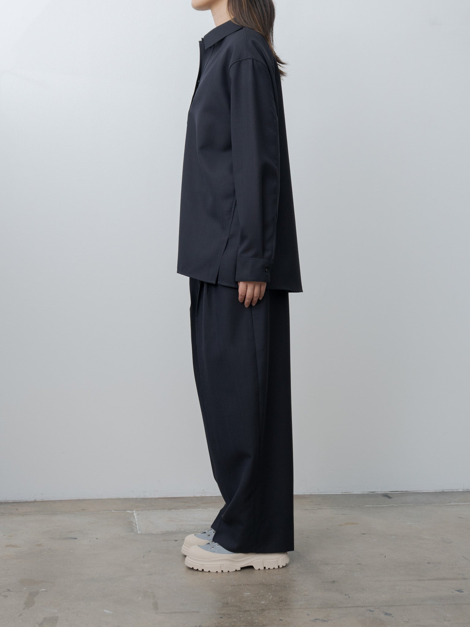 Pinole Half Placket Shirt - Darkest Navy - 4