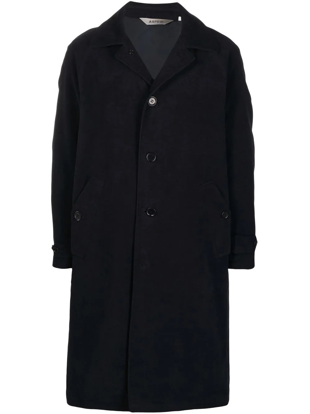 single-breasted cotton coat - 1