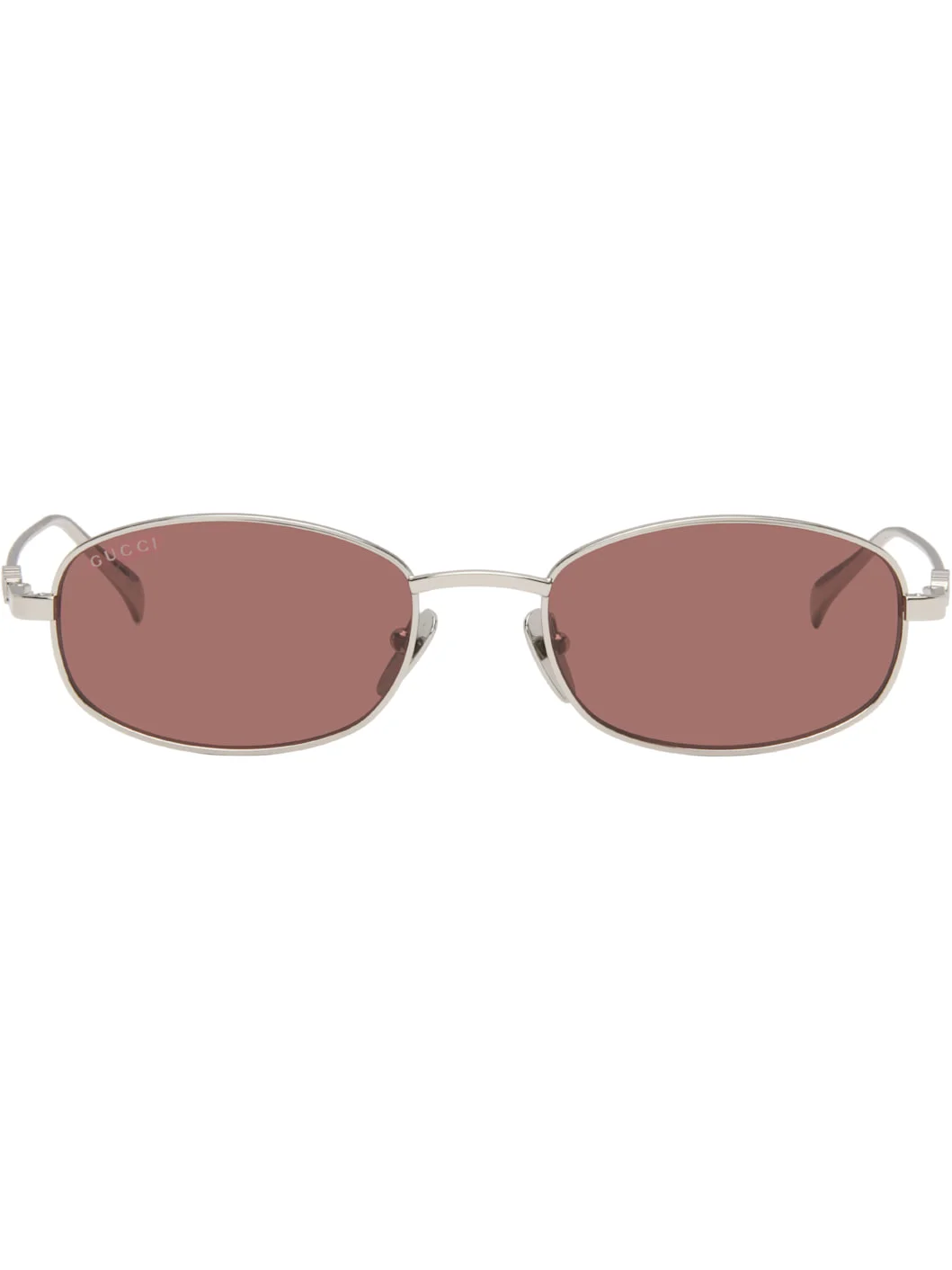 Silver Oval Frame Sunglasses - 1